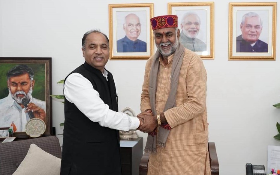मुख्यमंत्री जयराम ठाकुर ने नई दिल्ली में राज्य मंत्री (स्वतंत्र प्रभार) पर्यटन और संस्कृति प्रलाह सिंह पटेल से की मुलाकात
