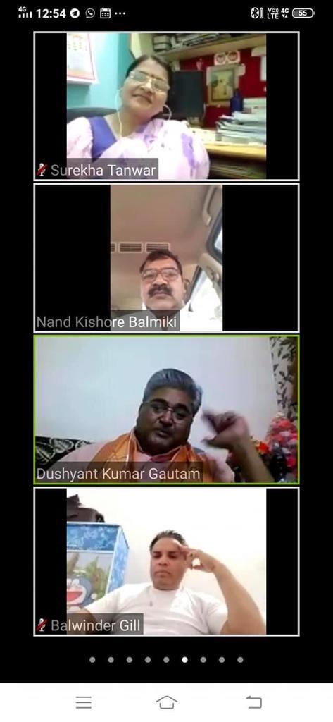 15 राज्यों के अनुसूचित जाति समाज के वरिष्ठ प्रतिनिधियों ने वीडियो कांफ्रैंसिंग के माध्यम से केन्द्र सरकार की एक साल की उपलब्धियों का किया बखान